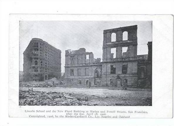 LP139   San Francisco, California, vintage postcard,   1906 