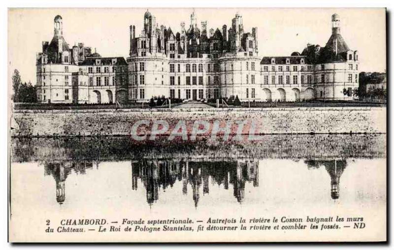 Old Postcard Chambord castle