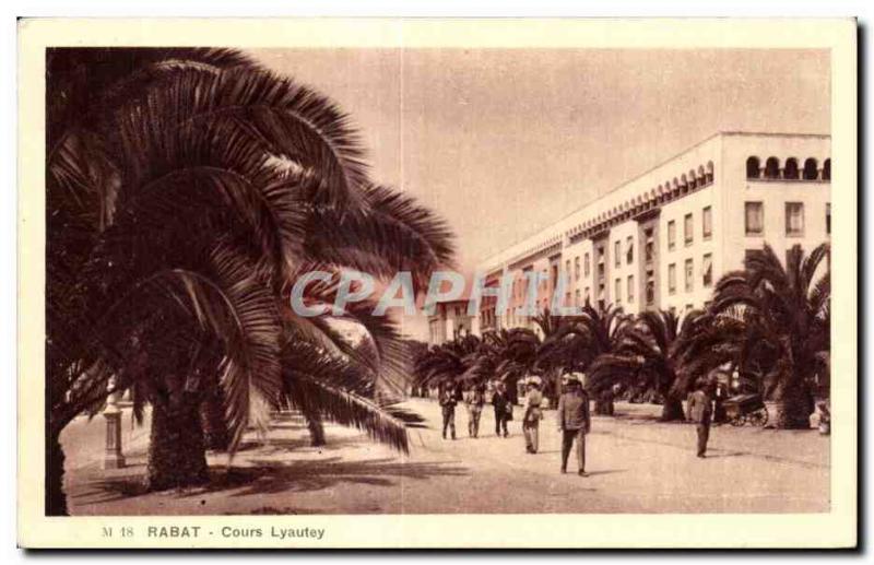 Old Postcard Morocco Rabat Cours Lyautey