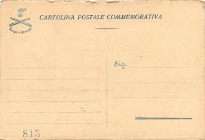 Italian army commemorative postcard 1910 regiment 8 genuine colonel signature