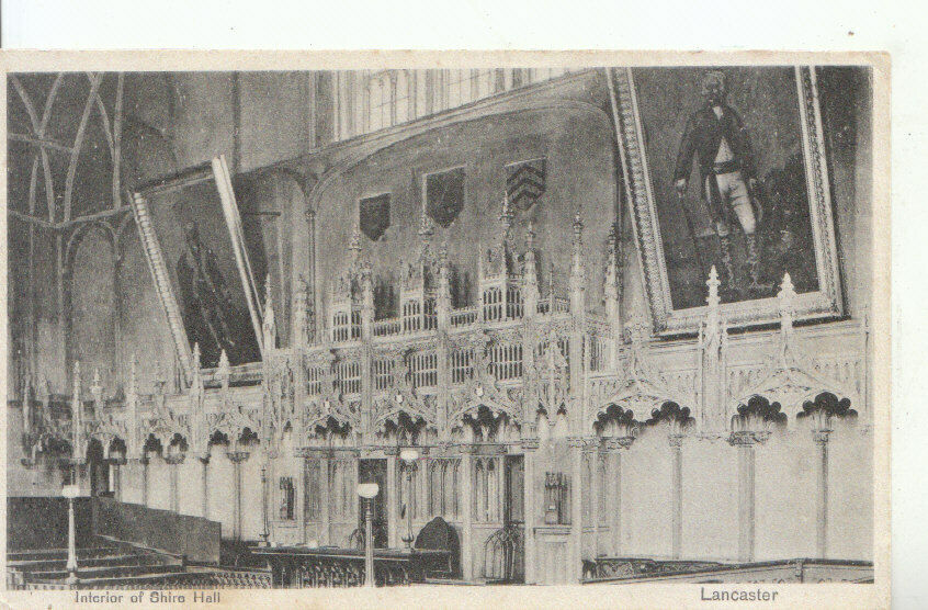 Lancashire Postcard Interior of Shire Hall Lancaster Ref 10968A