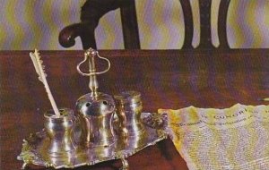 Pennsylvania Philadelphia Silver Inkstand Independence Hall