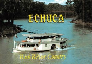 Echuca, Victoria Australia  P.S. CANBERRA  Murray River Paddle Boat 4X6 Postcard