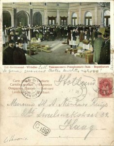 lithuania russia, WIRBALLEN VIRBALIS, Customs Revision Hall (1905) Postcard