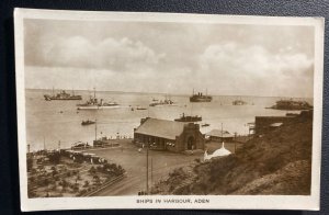 Mint Aden Real Picture Postcard Ships In Harbour