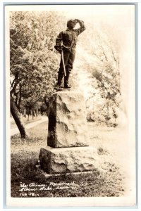 c1910's The Pioneer Monument Storm Lake Iowa IA RPPC Photo Antique Postcard