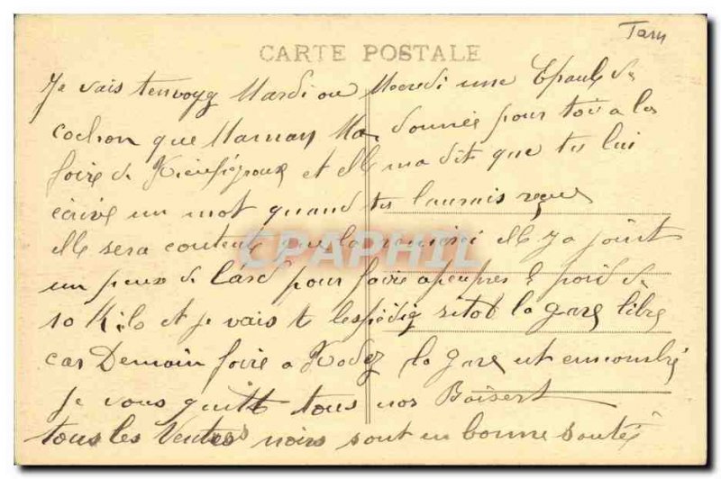 Old Postcard Old Rouergue Belcastel