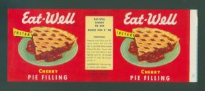 Eat-Well Cherry Pie Filling Label 11 x 4 1/4