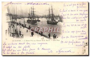 Old Postcard Le Havre The Avant Port at Time of Maree Boat Sailing