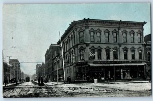 Cedar Rapids Iowa IA Postcard Taft's Corner Business Section c1910's Antique