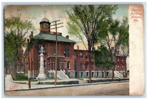 1905 County Building Exterior Building Auburn Maine ME Vintage Antique Postcard