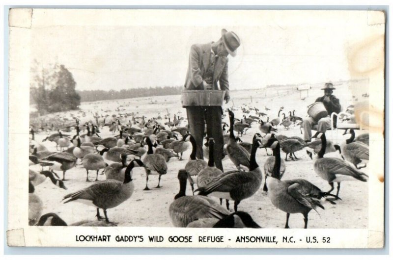 1965 Lockhart Gaddy's Wild Goose Refuge Ansonville NC RPPC Photo Postcard