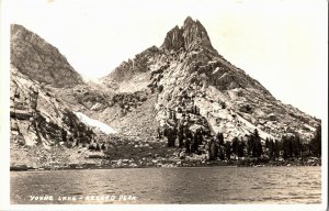 RPPC View of Ragged Peak, Young Lake CA Vintage Postcard O39