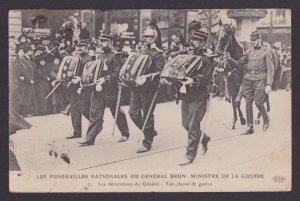 Postcard 1911, The funeral of General Jean Brun, WWI