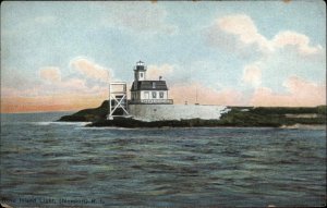 Newport Rhode Island RI Rose Island Lighthouse c1910 Vintage Postcard