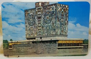 Central Library National University of Mexico Vintage Postcard