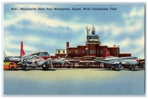 1956 Berry Field Nashville's Municipal Airport Nashville Tennessee TN Postcard