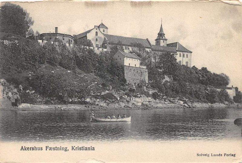 Kristiania Oslo Norway Akershus Faestning Scenic View Vintage Postcard AA70187