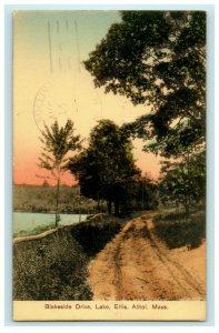 1908 Blakeside Drive Lake Ellis Athol Massachusetts Troy Albany RPO Postcard 
