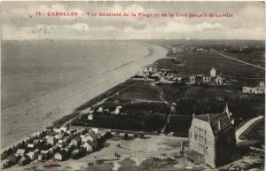 CPA CAROLLES Vue générale de la Plage et de la Cote jusqu'a GRANVILLE (149707)