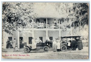 c1910 Hotel Exterior Building Classic Cars Foley Springs Oregon Vintage Postcard