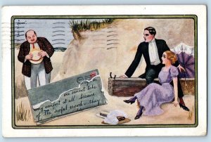Ryan Signed Artist Postcard Couple Shocked To Old Man Embossed Milwaukee WI 1911