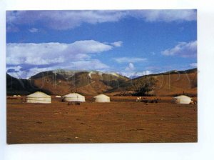 419485 MONGOLIA hangai village in late autumn Old postcard