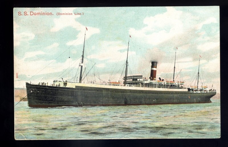 LS3632 - UK Liner - Dominion Line - Dominion - Artist U/K - postcard