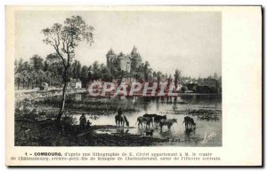 Old Postcard Combourg D After a lithography Ciceri Cows