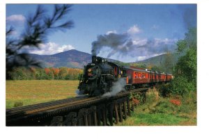 Conway Scenic Railroad Railway Train, Steam Locomotive, Moat Brook New Hampshire