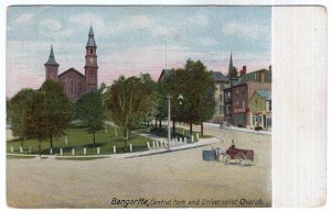 Bangor, Me, Central Park and Universalist Church