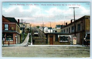 2 Postcards DULUTH, Minnesota MN ~ Incline Railway UNION RAILROAD DEPOT c1910s 