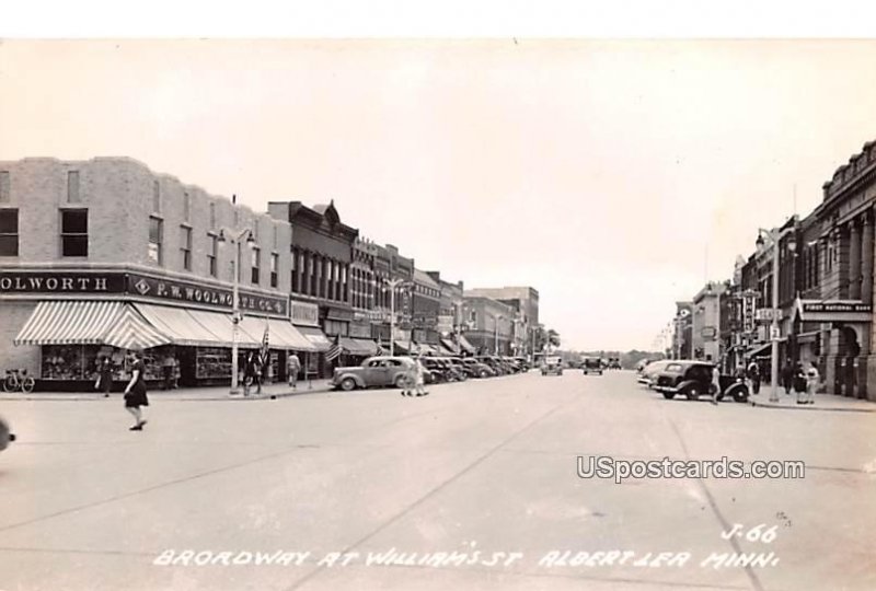 Broadway at William's Street in Albert Lea, Minnesota