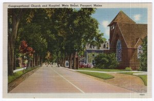 Freeport, Maine, Congregational Church and Hospital, Main Street