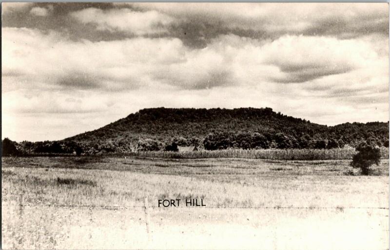 Prehistoric Indian Enclosure, Hopewell Indian Fort Hill Ohio Postcard N11