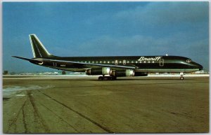 Airplane Braniff International McDonnell Douglas DC-8-62 Airliner Postcard