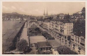 Switzerland Luzern Nationalquai Real Photo