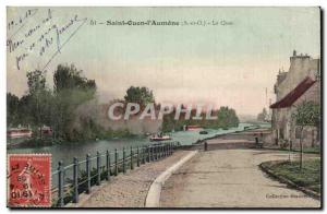 Saint Ouen l & # 39aumone Postcard Old Wharf (TOILEE map)