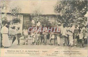 Postcard Old Missions of the Holy Spirit pp French Guiana Departure of catech...