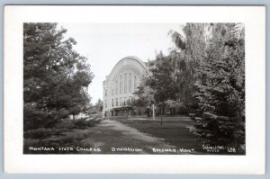 RPPC BOZEMAN MONTANA STATE COLLEGE GYMNASIUM*SCHECHTER PHOTO #658 POSTCARD