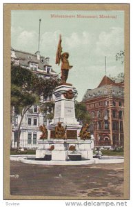 Maisonneuve Monument, Montreal, gold border, Quebec, Canada, 10-20s