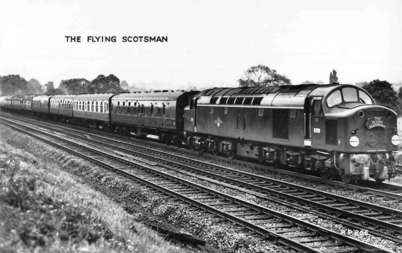 The Flying Scotsman Diesel Electric Locomotive Train Real Photo PC AA55697