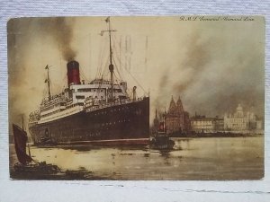 R.M.L Samaria Cunard Line Boat Ship postcard