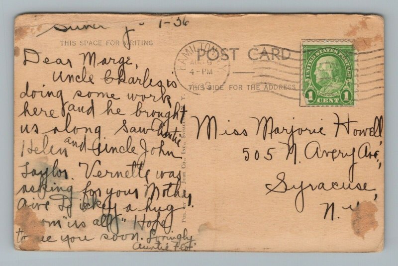 Colgate Inn Hamilton Hotel NY New York Postcard