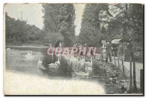 Old Postcard Paris Bois de Boulogne Swans