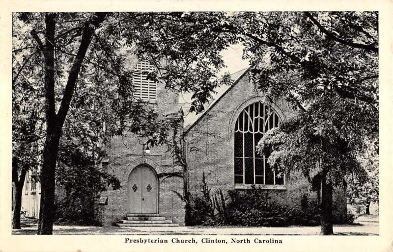 Clinton North Carolina Presbyterian Church Exterior Antique Postcard K20033