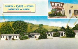 Brautigam 1940s Cafe Motel Oregon South Roseburg Motel Roadside postcard 8045