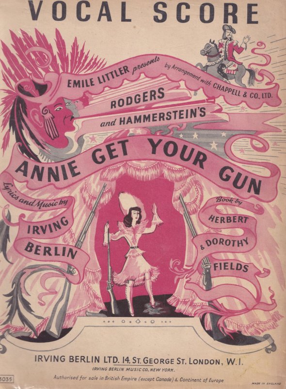 Rodgers and Hammerstein's Annie Get Your Gun Vocal Score Sheet Album Music Book