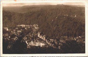 Czech Republic Karlsbad Blick vom Dreikreuzberg Vintage Postcard 04.13