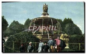 Old Postcard Aix en Provence monumental fountain